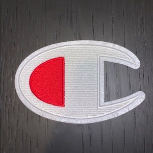 Large champion iron on patch